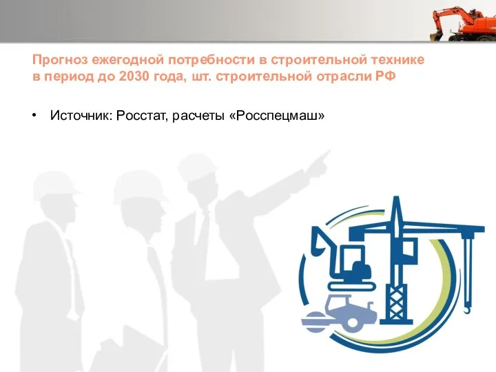 Прогноз ежегодной потребности в строительной технике в период до 2030