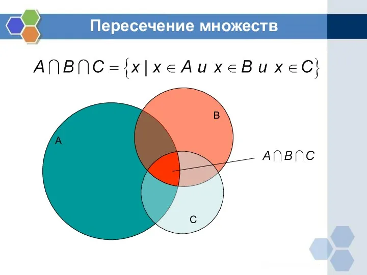 Пересечение множеств А В С