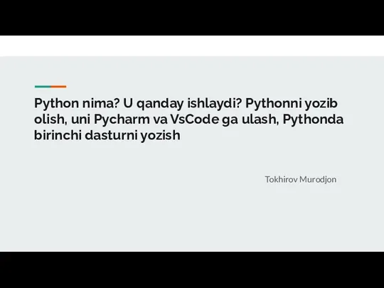 Python nima?