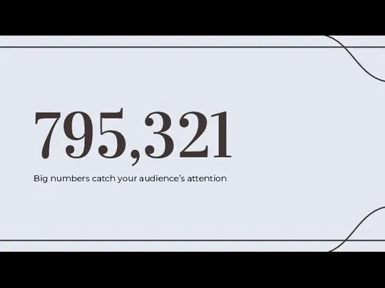 795,321 Big numbers catch your audience’s attention