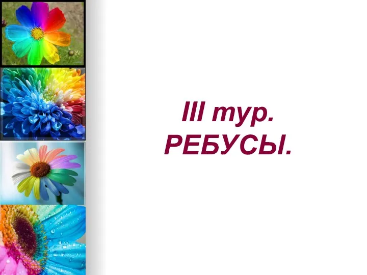 III тур. РЕБУСЫ.