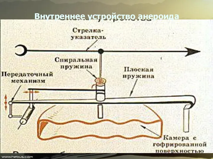 Внутреннее устройство анероида