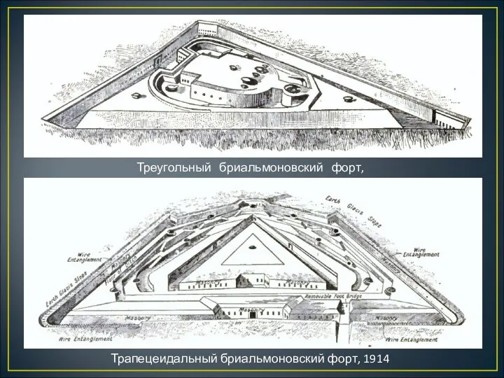 Треугольный бриальмоновский форт, 1914 Трапецеидальный бриальмоновский форт, 1914