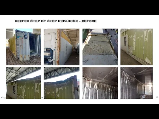 REEFER STEP BY STEP REPAIRING - BEFORE © Copyright MSC