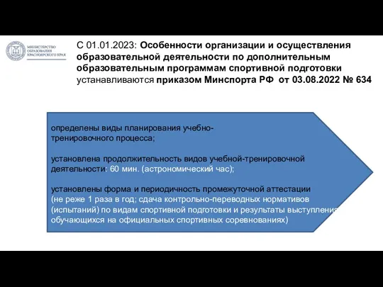 С 01.01.2023: Особенности организации и осуществления образовательной деятельности по дополнительным