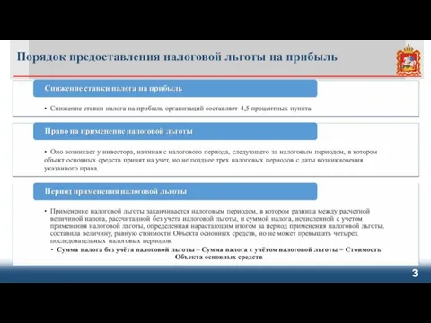 Порядок предоставления налоговой льготы на прибыль