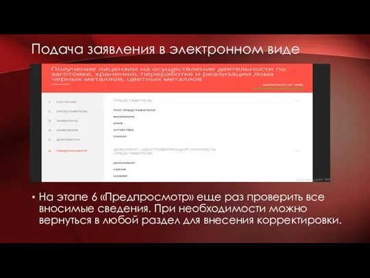 На этапе 6 «Предпросмотр» еще раз проверить все вносимые сведения.