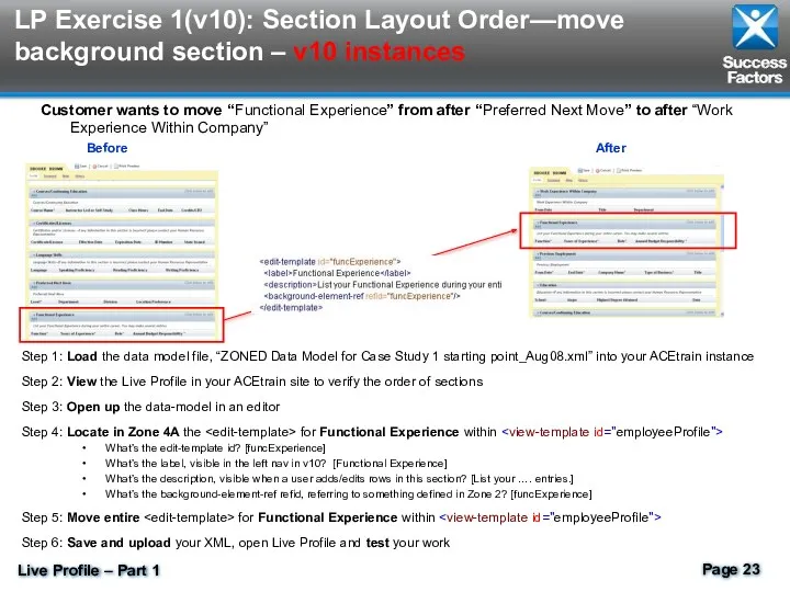 LP Exercise 1(v10): Section Layout Order—move background section – v10