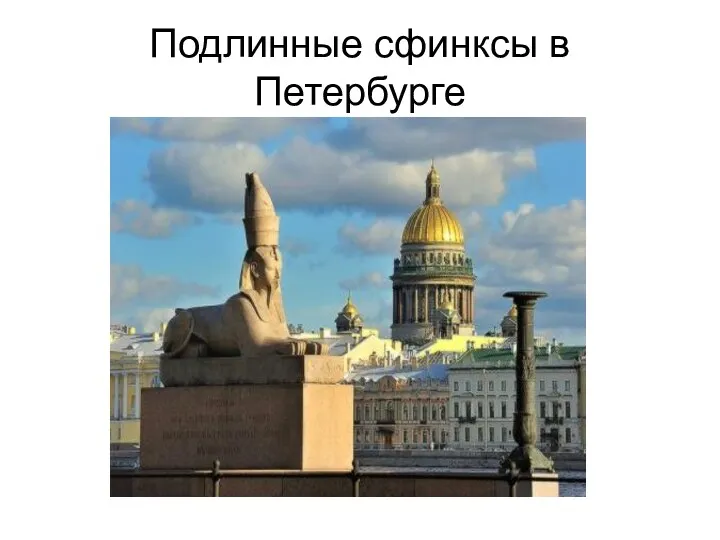 Подлинные сфинксы в Петербурге