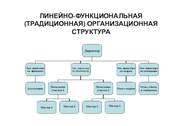 ЛИНЕЙНО-ФУНКЦИОНАЛЬНАЯ(ТРАДИЦИОННАЯ) ОРГАНИЗАЦИОННАЯ СТРУКТУРА