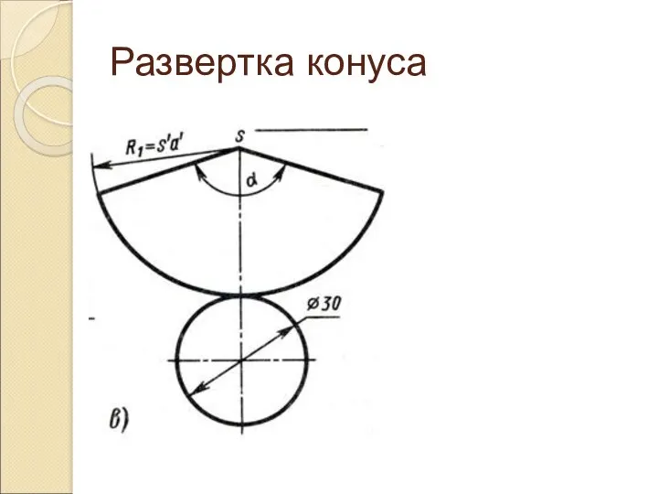 Развертка конуса