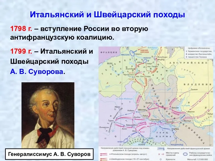 Итальянский и Швейцарский походы 1798 г. – вступление России во