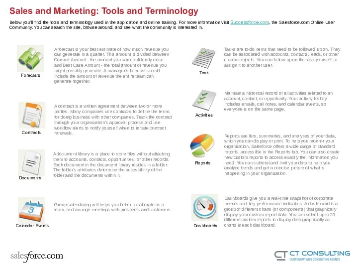Sales and Marketing: Tools and Terminology A forecast is your best estimate of