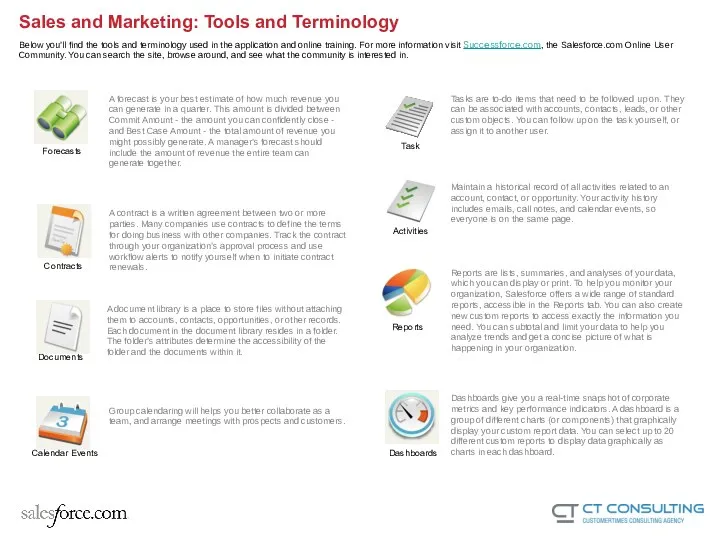 Sales and Marketing: Tools and Terminology A forecast is your