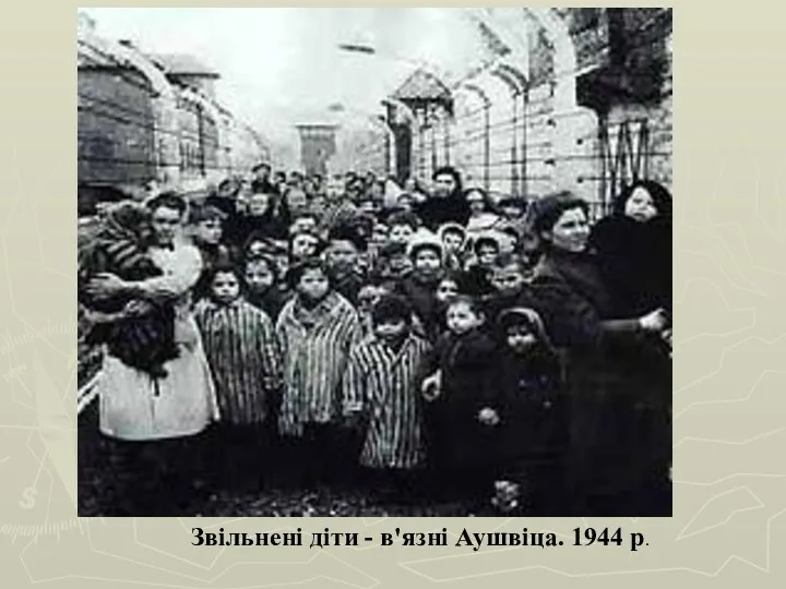 Звільнені діти - в'язні Аушвіца. 1944 р.