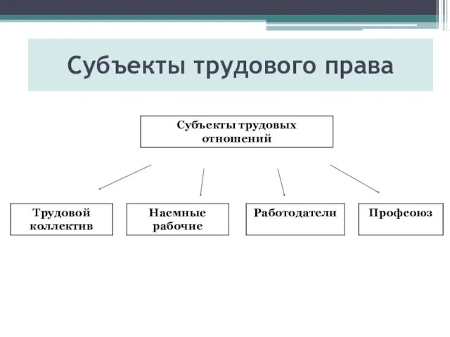 Субъекты трудового права