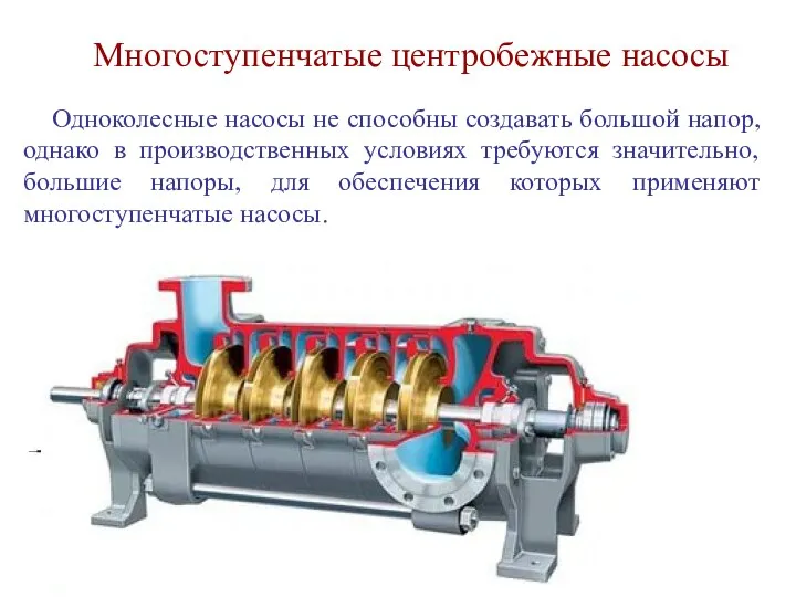 Одноколесные насосы не способны создавать большой напор, однако в производственных