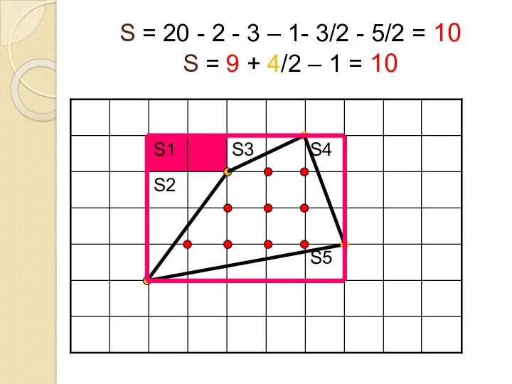 S = 20 - 2 - 3 – 1- 3/2