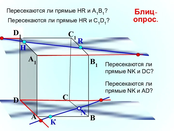 А В С D А1 D1 С1 B1 Пересекаются ли