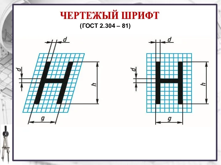 ЧЕРТЕЖЫЙ ШРИФТ (ГОСТ 2.304 – 81)