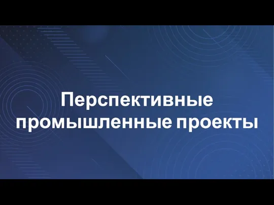 Министерство экономического развития, инвестиций, туризма и внешних связей Оренбургской области Перспективные промышленные проекты