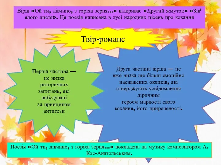 Вірш «Ой ти, дівчино, з горіха зерня...» відкриває «Другий жмуток»