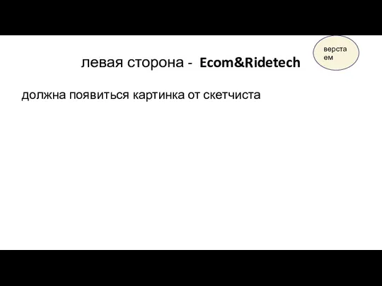 левая сторона - Ecom&Ridetech должна появиться картинка от скетчиста верстаем