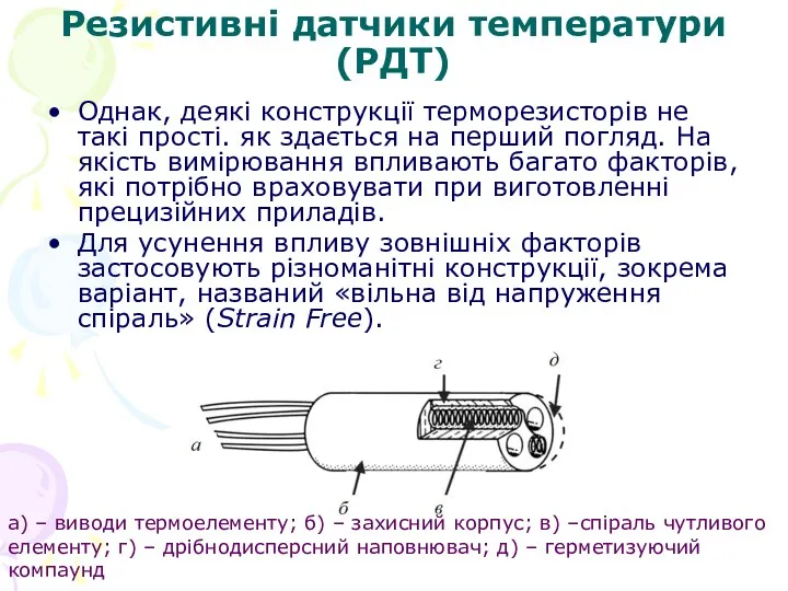 Резистивні датчики температури (РДТ) Однак, деякі конструкції терморезисторів не такі