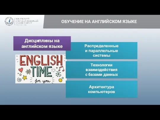 Распределенные и параллельные системы Дисциплины на английском языке Технологии взаимодействия