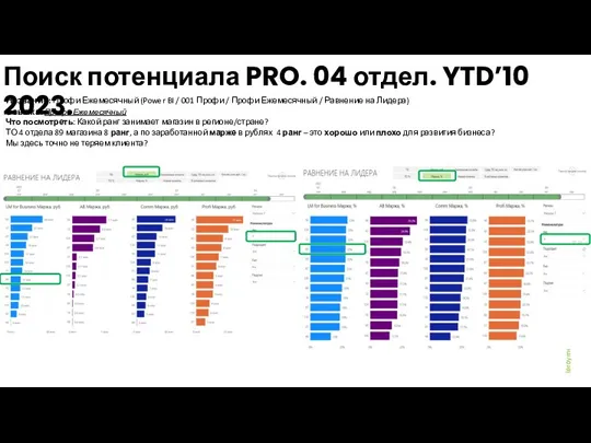 Поиск потенциала PRO. 04 отдел. YTD’10 2023. Название: Профи Ежемесячный