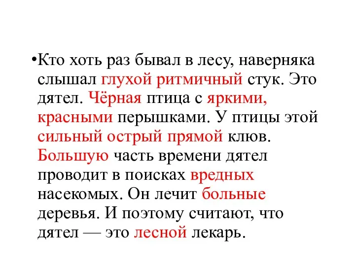 Кто хоть раз бывал в лесу, наверняка слышал глухой ритмичный