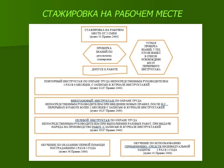 СТАЖИРОВКА НА РАБОЧЕМ МЕСТЕ