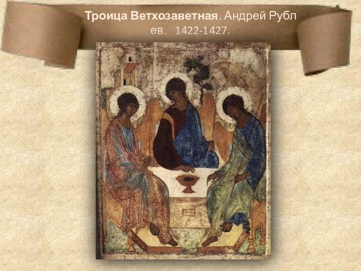 Троица Ветхозаветная. Андрей Рублев. 1422-1427.
