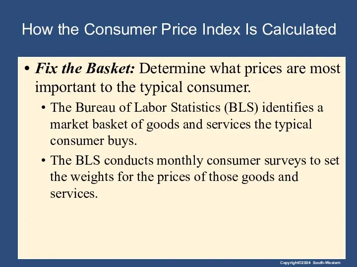 How the Consumer Price Index Is Calculated Fix the Basket: