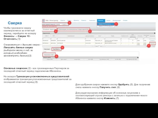 Сверка Чтобы произвести сверку взаиморасчетов за отчетный период, перейдите на