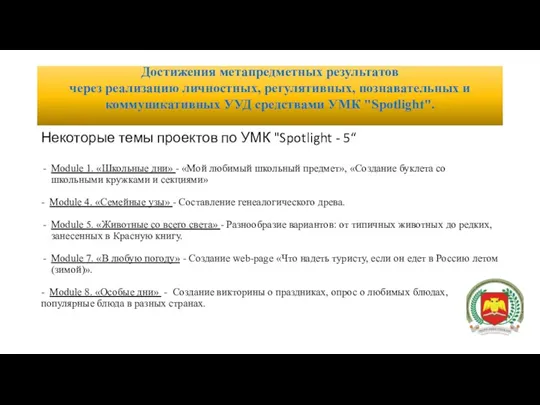 Достижения метапредметных результатов через реализацию личностных, регулятивных, познавательных и коммуникативных