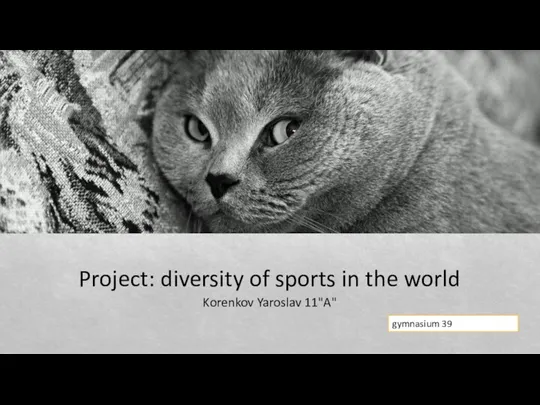 Diversity of sports in the world