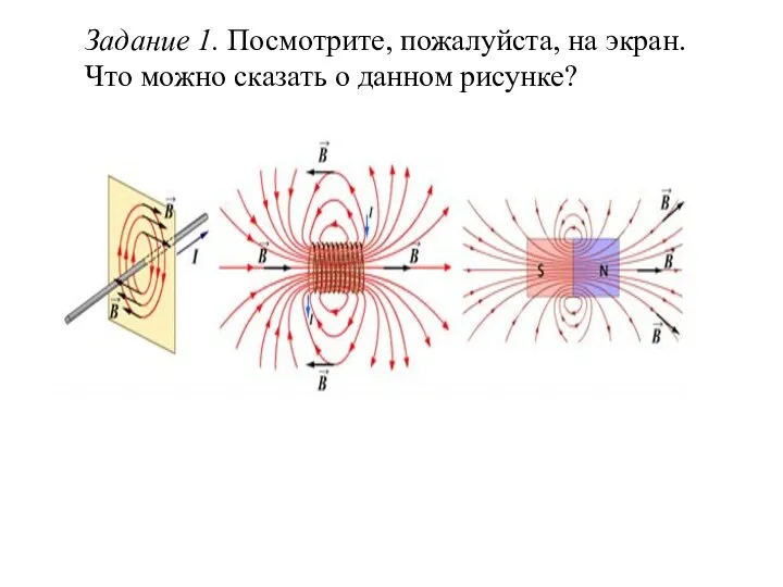 Задание 1. Посмотрите, пожалуйста, на экран. Что можно сказать о данном рисунке?