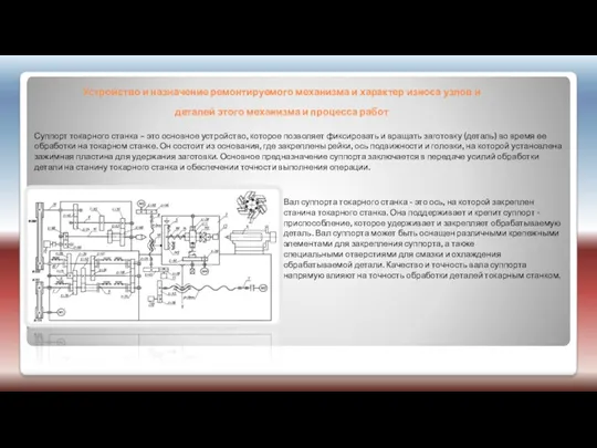 Устройство и назначение ремонтируемого механизма и характер износа узлов и