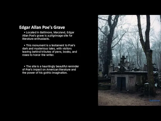 Edgar Allan Poe's Grave • Located in Baltimore, Maryland, Edgar