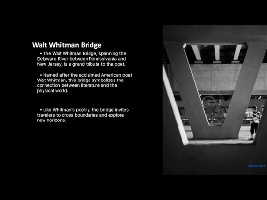Walt Whitman Bridge • The Walt Whitman Bridge, spanning the