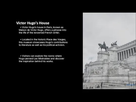 Victor Hugo's House • Victor Hugo's house in Paris, known