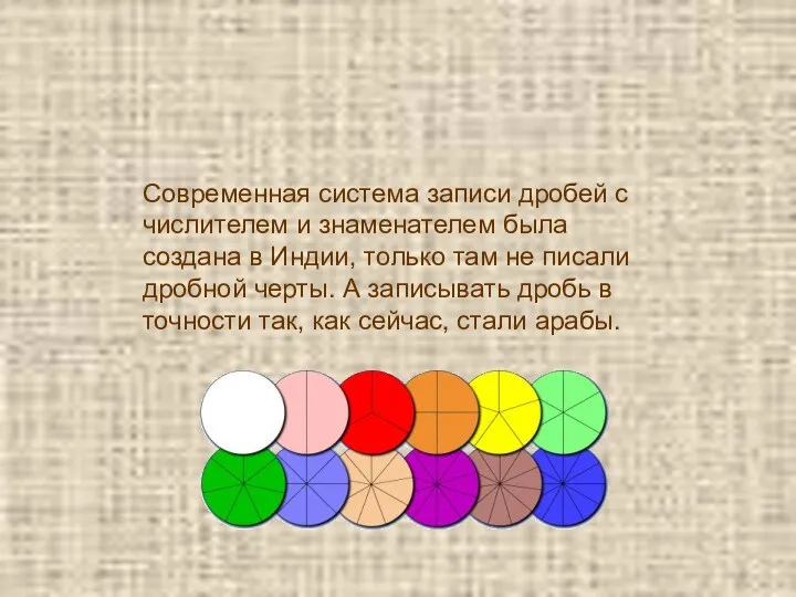 Современная система записи дробей с числителем и знаменателем была создана