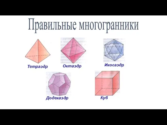 Правильные многогранники