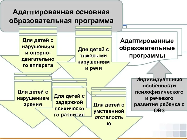 Адаптированная основная образовательная программа Индивидуальные особенности психофизического и речевого развития