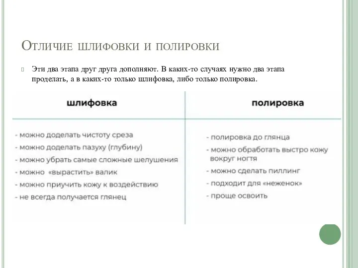 Отличие шлифовки и полировки Эти два этапа друг друга дополняют.