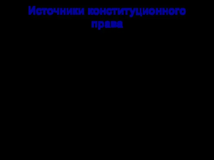 Источники конституционного права 15. Региональные источники конституционного права: а) конституции