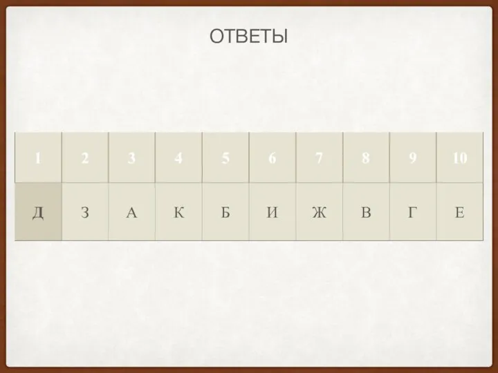 ОТВЕТЫ