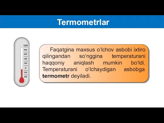 Termometrlar