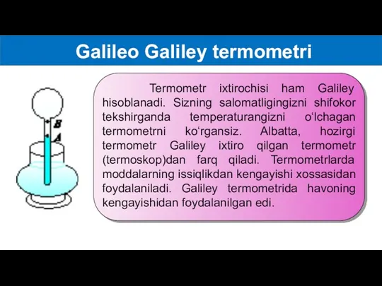 Galileo Galiley termometri